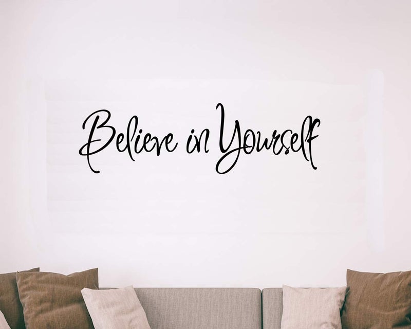VWAQ Believe in Yourself Wall Decal - Living Room Wall Decor Motivational Stickers Inspirational Quotes Positive Affirmation Stickers Home Decor - Image 2